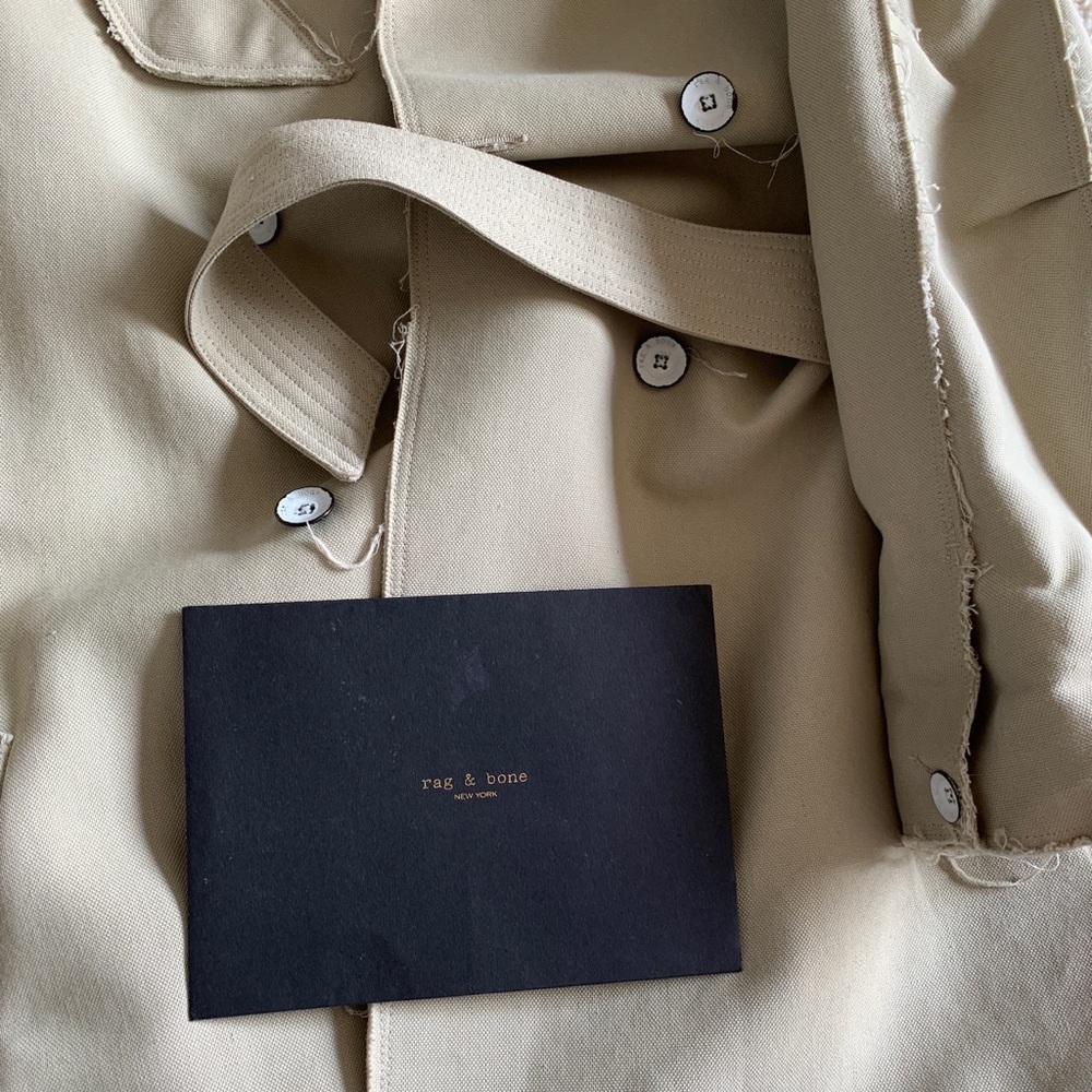 Rag and bone oxford tan Port trench coat xs - Picture 7 of 10